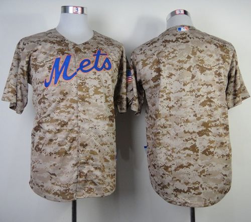 Mets Blank Camo Alternate Cool Base Stitched MLB Jersey - Click Image to Close